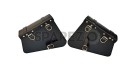 Royal Enfield GT Continental 650 Pannier Bags Pair & Mounting Rails Black - SPAREZO